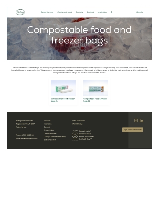 Compostable food and freezer bags