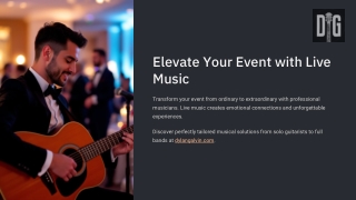 Bands for Corporate Events – Dylan Galvin Music Services