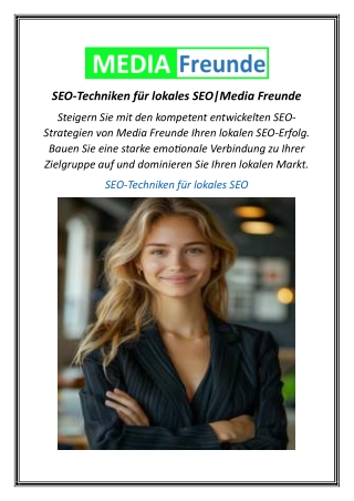 SEO-Techniken für lokales SEO  Media Freunde