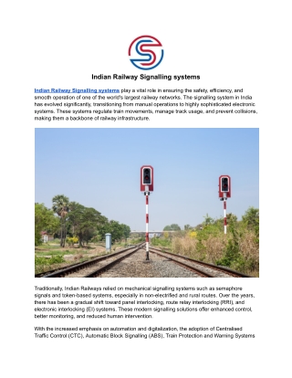 Indian Railway Signalling systems