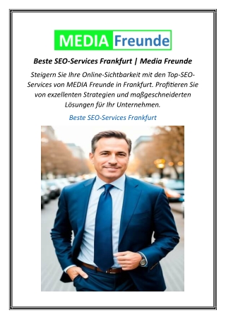 Beste SEO-Services Frankfurt  Media Freunde
