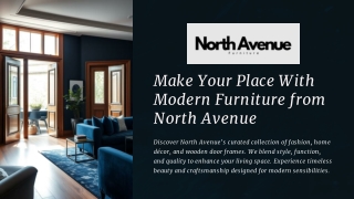 Make Your Place With Modern Furniture from North Avenue