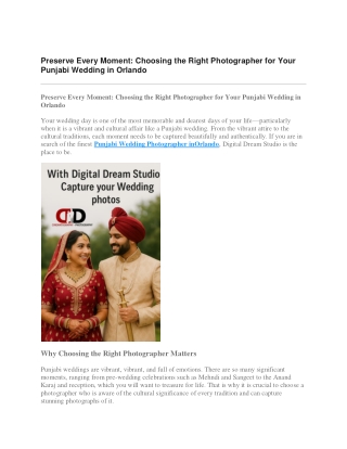 Best Weding Photographer -Digital Dream Studio