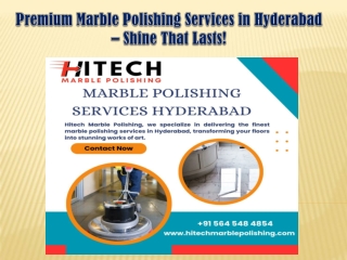 Premium Marble Polishing Services in Hyderabad – Shine That Lasts!