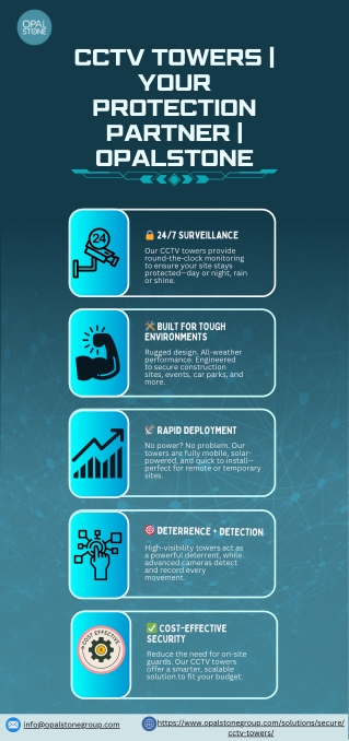 CCTV Towers  Your Protection Partner  Opalstone