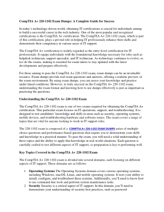 Dumps Arena Gives You the Edge to Pass CompTIA A  220-1102