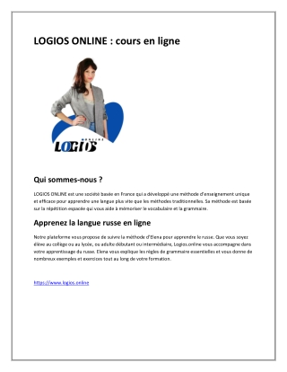 LOGIOS ONLINE- cours en ligne