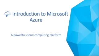 Introduction to Microsoft Azure