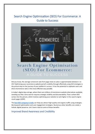 How can SEO can Help with eCommerce Success
