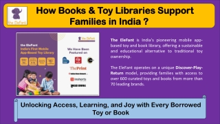 How Books - Toys Libraries Support Families