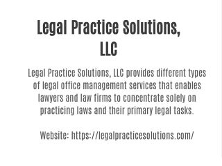 LEGAL PRACTICE SOLUTIONS