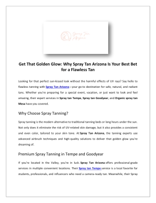 Spray tan Scottsdale