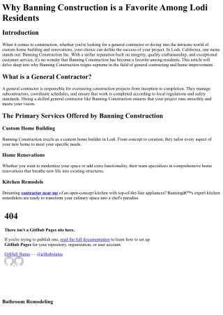 Why Banning Construction is a Favorite Among Lodi Residents