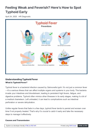 Feeling Weak and Feverish Here’s How to Spot Typhoid Early