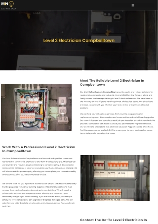 Level 2 Electrician Campbelltown