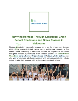 Reviving Heritage Through Language_ Greek School Chadstone and Greek Classes in Melbourne