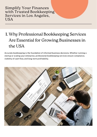 Trusted Los Angeles Bookkeeping Services to Help You Stay Financially Organized