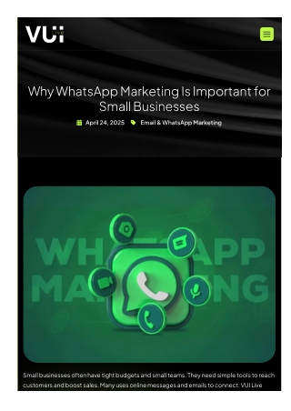 Why WhatsApp Marketing Is Important for Small Businesses