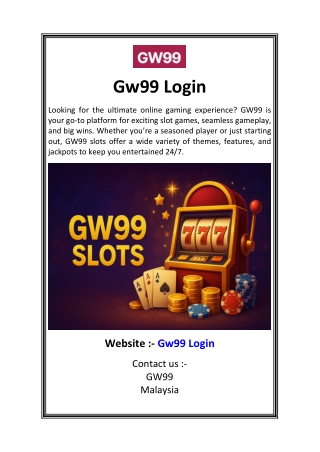 Gw99 Login