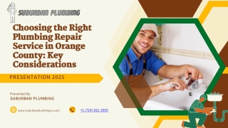 Choosing the Right Plumbing Repair Service in Orange County Key Considerations