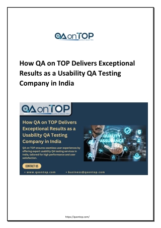 How QA on TOP Delivers Exceptional Results as a Usability QA Testing Company in India (1)