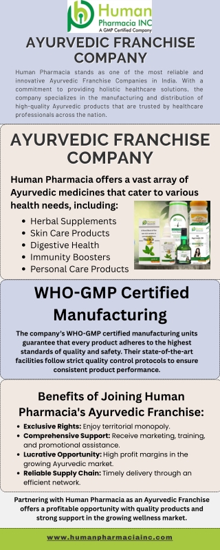 Ayurvedic Franchise Company