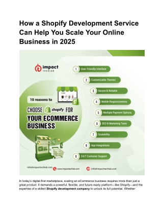 How a Shopify Development Service Can Help You Scale Your Online Business in 2025