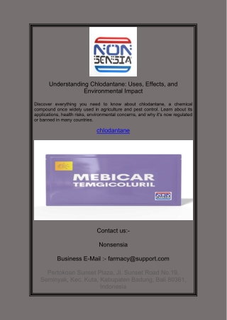 Understanding Chlodantane: Uses, Effects, and Environmental Impact