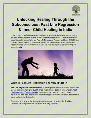 Past Life Regression Therapy in India