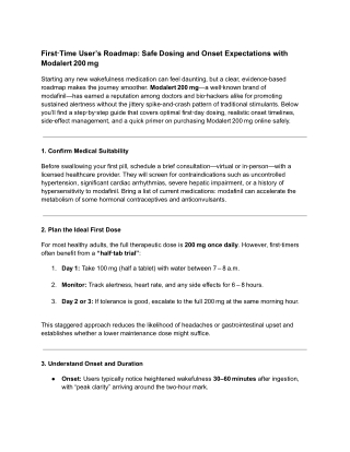 First‑Time User’s Roadmap_ Safe Dosing and Onset Expectations with Modalert 200 mg