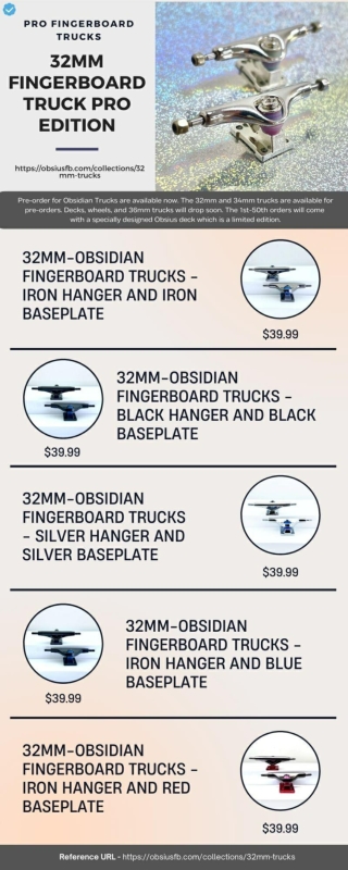 Buy 32MM Fingerboard Truck Pro Edition | Obsiusfb