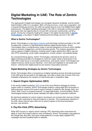 Digital Marketing in UAE