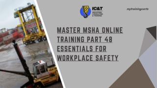Complete Your MSHA Online Training Part 48 Easily