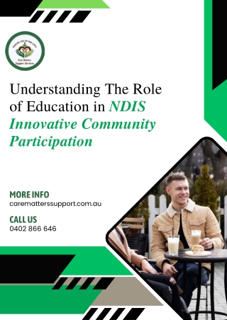 Understanding The Role of Education in NDIS Innovative Community Participation