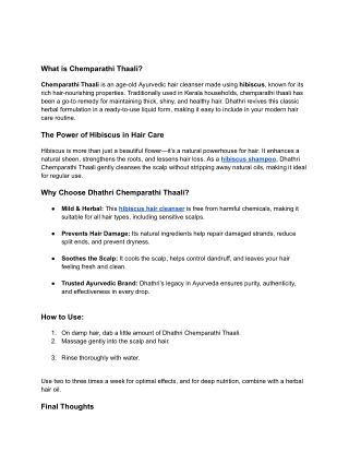 What is Chemparathi Thaali_