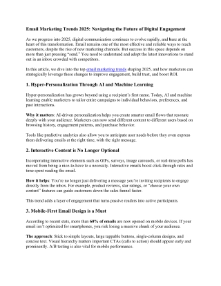 Email Marketing Trends