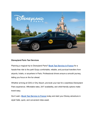 Book Texi Service In France