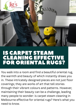 Is Carpet Steam Cleaning Effective For Oriental Rugs