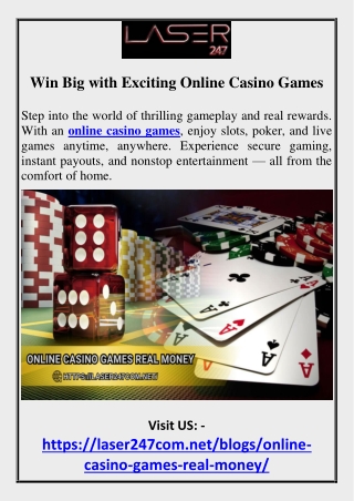 Win Big with Exciting Online Casino Games