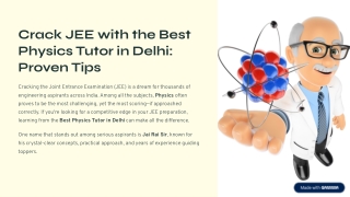 crack jee with the best physics tutor in delhi