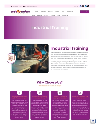 Master In-Demand Skills with CodeWonders Industrial Training Solutions