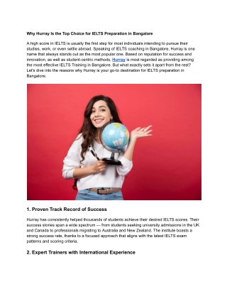 Why Hurray Is the Top Choice for IELTS Preparation in Bangalore (1)