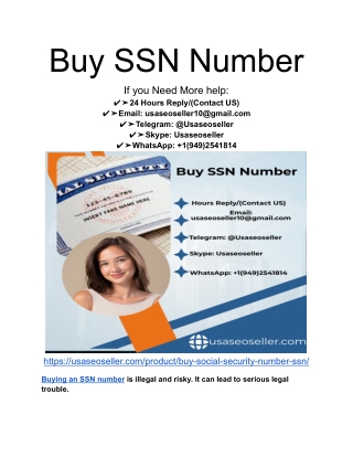 Buy SSN Number