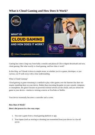 What is Cloud Gaming and How Does It Work?