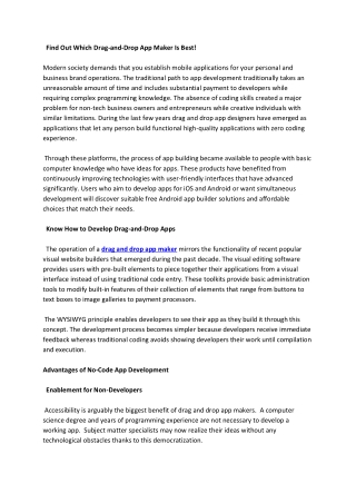 Find Out Which Drag-and-Drop App Maker Is Best!