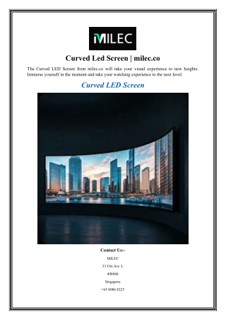 Curved Led Screen