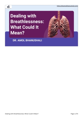 Dealing with Breathlessness What Could It Mean
