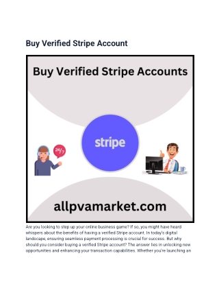 5 Best Sites to Buying Verified Stripe Accounts