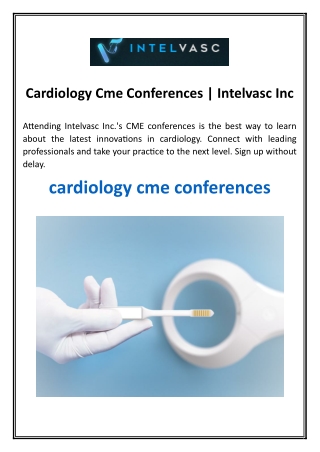 Cardiology Cme Conferences