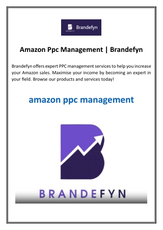 Amazon Ppc Management